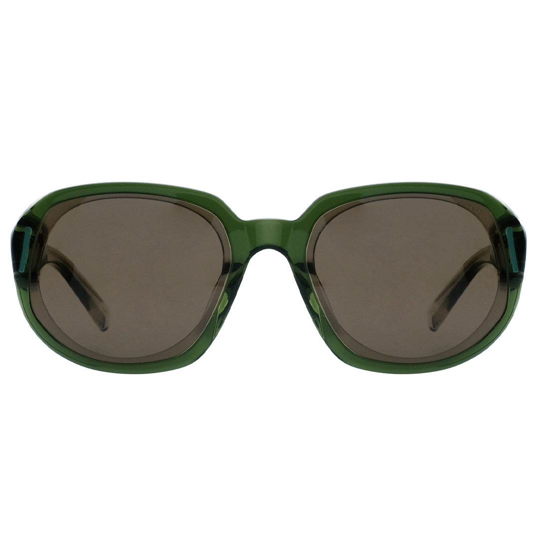 Vai Crete Green Oval Sunglasses, thick frame sunglasses