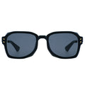 Trunk Bay rectangle black sunglasses gold frame, black square sunglasses