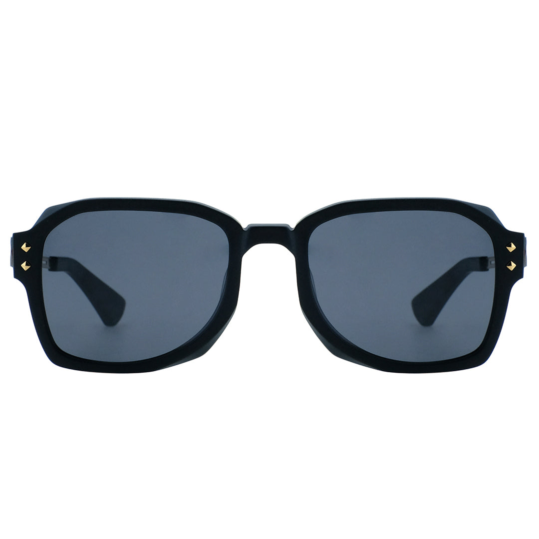 Trunk Bay rectangle black sunglasses gold frame, black square sunglasses