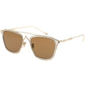 Brown square sunglasses, gold frame sunglasses, gold sunglasses