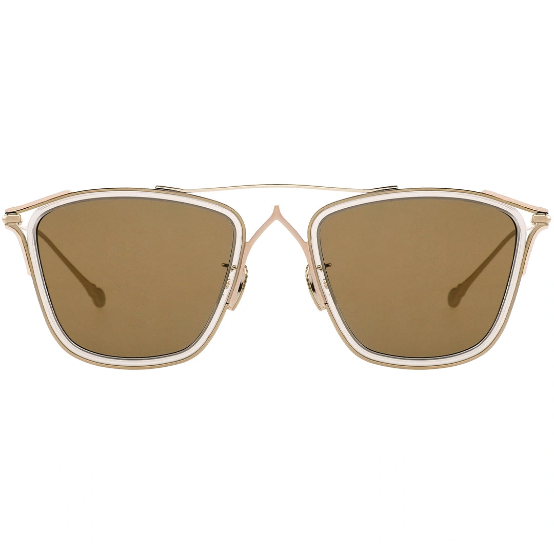 Brown square sunglasses, gold frame sunglasses, gold sunglasses