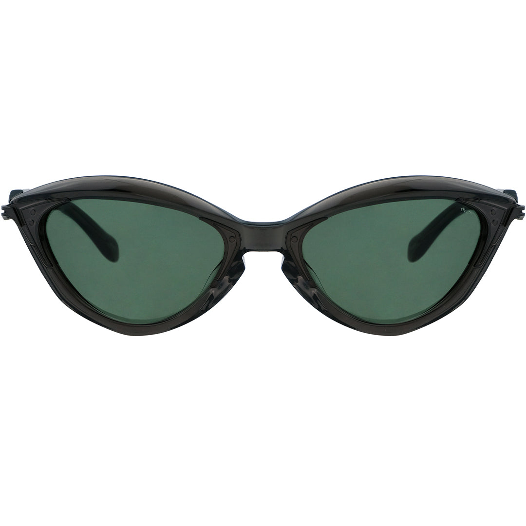 Hinthial wrap around cat eye sunglasses green lens sunglasses