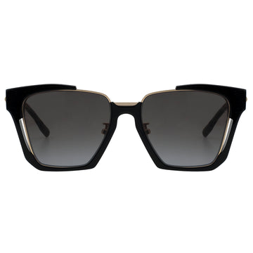 MYTH GREECE CHORINEA d frame black sunglasses gold metal frame with adjustable nose pad mens and womens elegant and chic butterfly shape rim