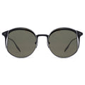 MYTH GREECE HESTIA round browline black sunglasses, thin metal frame sunglasses mens and womens. Best sunglasses for wide faces and retro 70s sunglasses