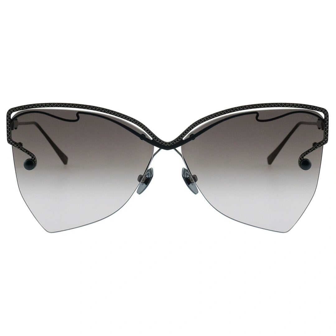 MYTH GREECE LAKLIS butterfly sunglasses half rim light grey lens thin metal frame with adjustable nose pad womens