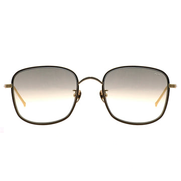 MYTH GREECE OGEE square gradient sunglasses tan lens thin gold metal frame