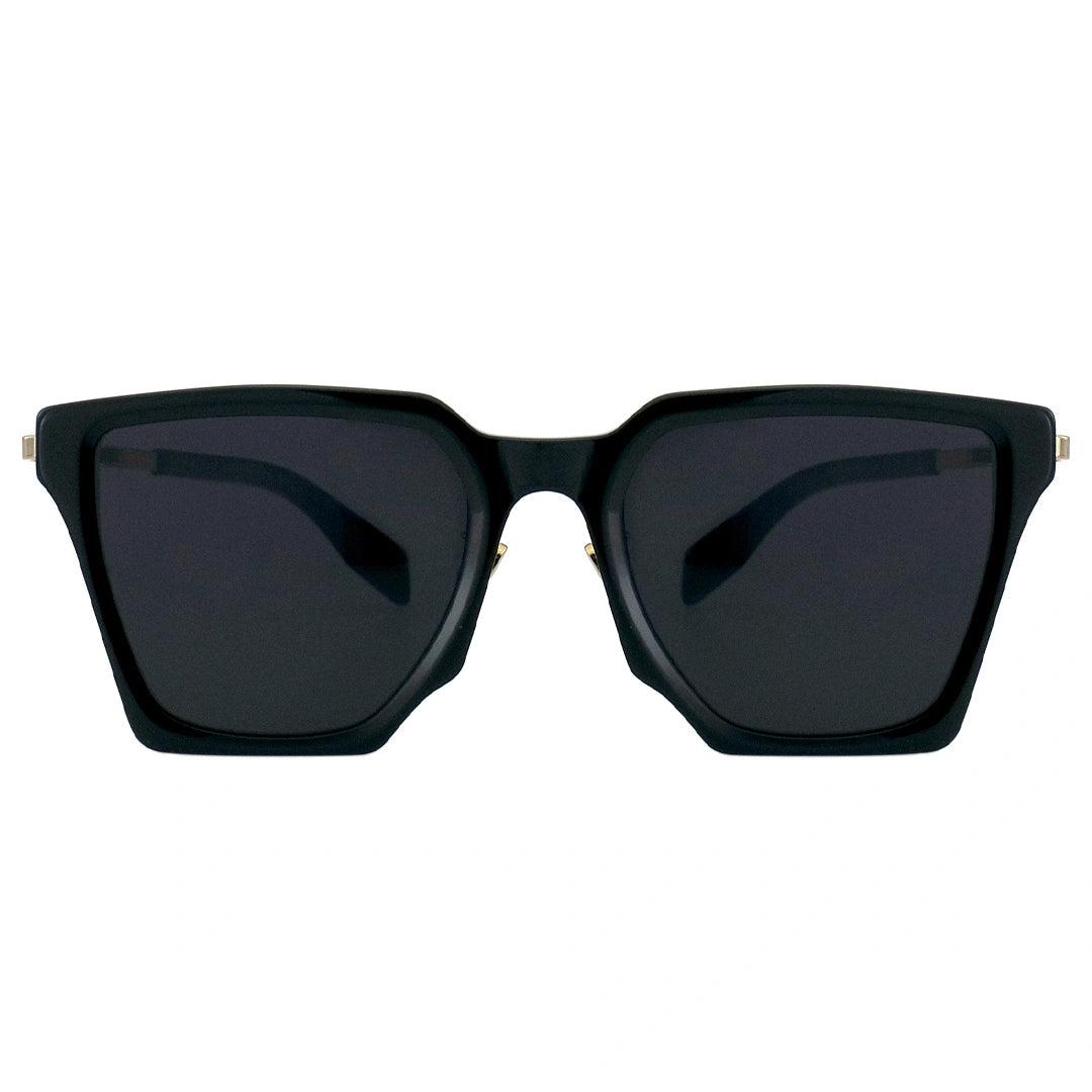 MYTH GREECE Reins d frame sunglasses thin gold metal and black frame with adjustable nose pad womens and mens luxury vintage retro.  Thin frame sunglasses for headset.