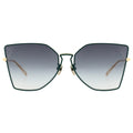 MYTH GREECE SERPENTINE grey sunglasses green and gold metal frame with adjustable nose pad