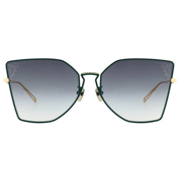 MYTH GREECE SERPENTINE grey sunglasses green and gold metal frame with adjustable nose pad