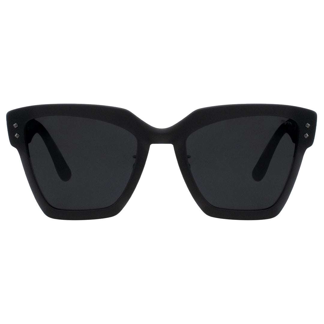 MYTH GREECE S PHASE square all black sunglasses thick frame acetate sunglasses oversiezed black sunglasses with adjustable nose pad mens and womens