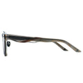 MYTH GREECE TEMPERA square clear sunglasses grey lens crystal and metal frame with adjustable nose pad womens and mens