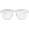 MYTH GREECE WHISKER square light grey sunglasses, silver metal frame sunglasses, with adjustable nose pad mens and womens