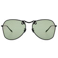 MYTH GREECE YIN YANG retro aviator sunglasses green lens thin  metal frame with adjustable nose pad mens and womens