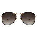 MYTH GREECE YIN YANG retro aviator sunglasses brown lens thin gold metal frame with adjustable nose pad mens and womens