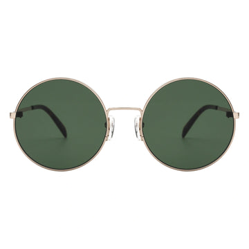 MYTH Greece CIR ZERO
retro round green sunglasses, thin gold metal frame sunglasses with adjustable nose pad, sunglasses in 70s