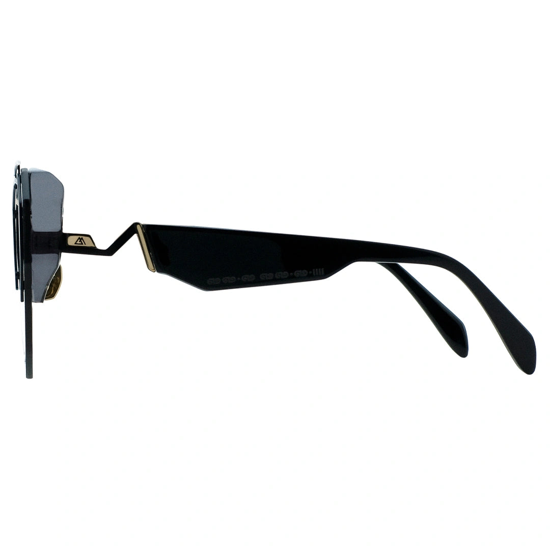 MYTH Greece MYTHPUNK heart shaped sunglasses deep green lens double bridge thick frame with Morse code patterns on the temple with adjustable nose pad mens and womens