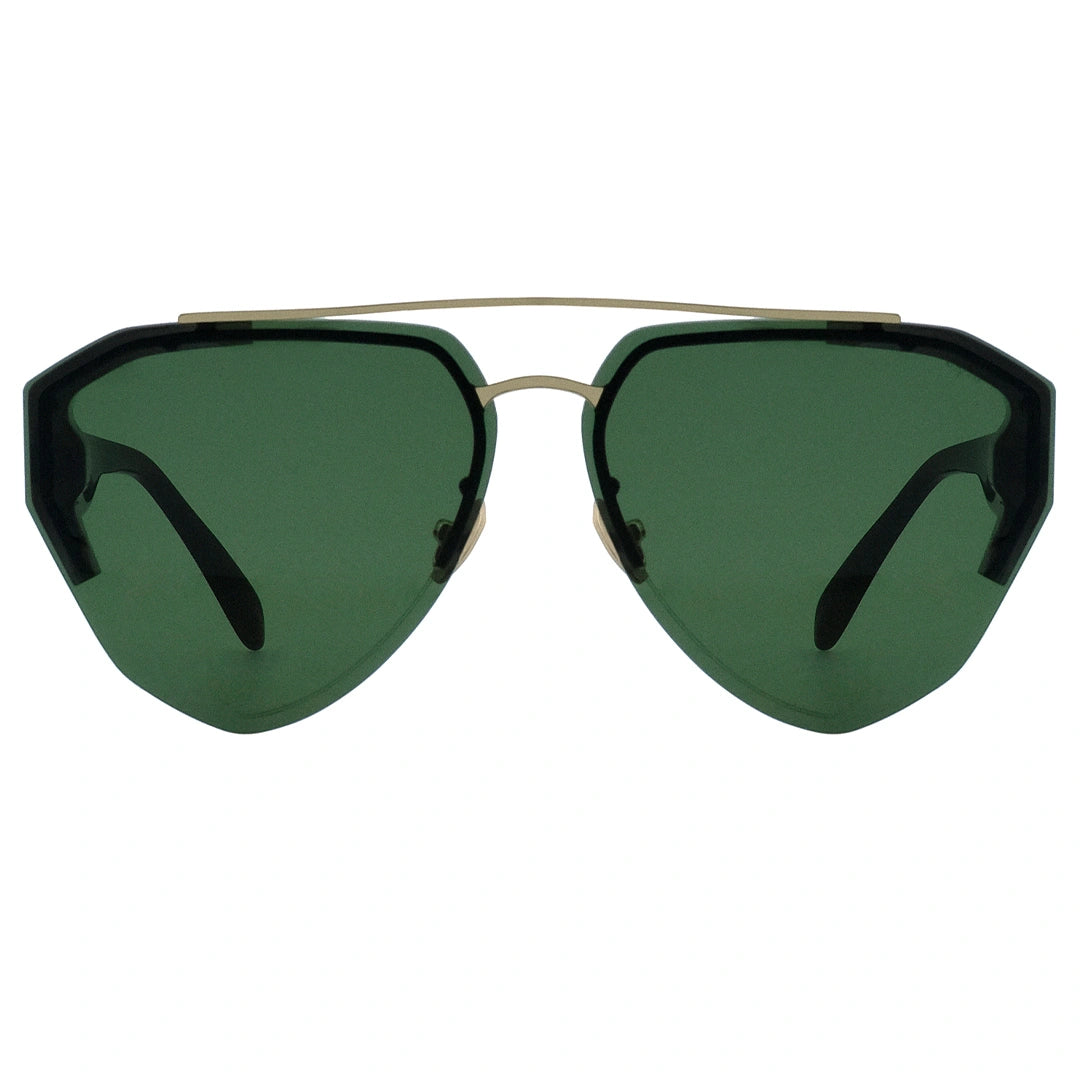MYTH Greece MYTHPUNK heart shaped sunglasses deep green lens double bridge thick frame with Morse code patterns on the temple with adjustable nose pad mens and womens