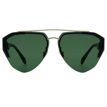 MYTH Greece MYTHPUNK heart shaped sunglasses deep green lens double bridge thick frame with Morse code patterns on the temple with adjustable nose pad mens and womens