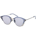 Voutoumi 90s retro oval sunglasses browline, thin metal frame sunglasses with adjustable nose pad, futuristic sunglasses