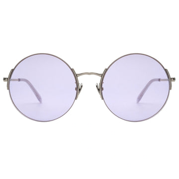 MYTH Greece arete retro round sunglasses thin silver metal frame and purple lens ladies and womens round sun glass