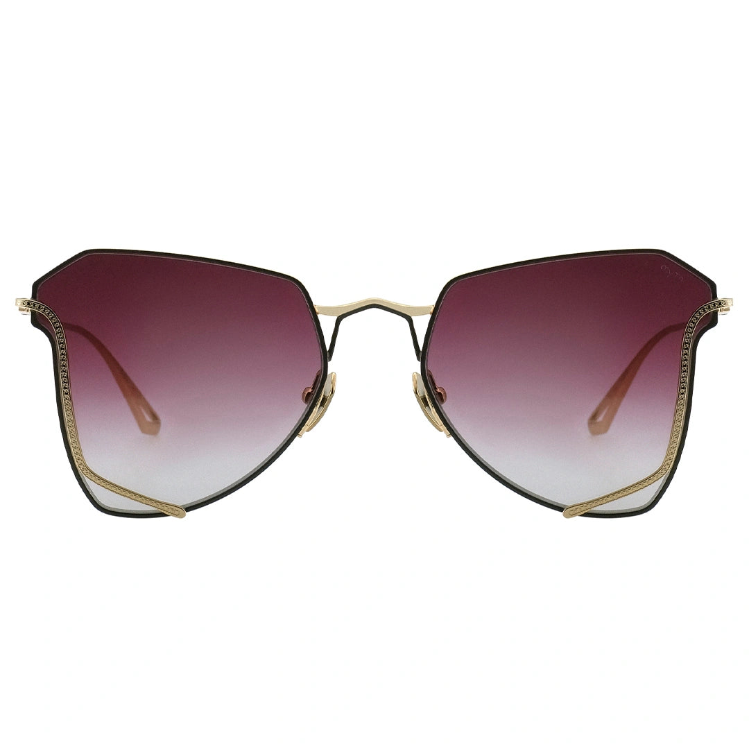 MYTH Greece cóatl Irregular geometric red sunglasses thin gold metal frames with adjustable nose pad mens and womens