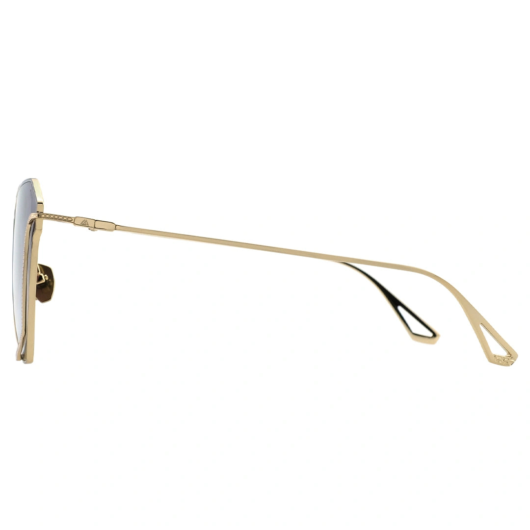 MYTH Greece cóatl Irregular geometric red and gold sunglasses thin gold metal frames with adjustable nose pad mens and womens