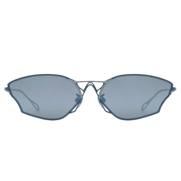 MYTH Greece αστρολογία oval cat eye metallic sunglasses blue grey lens cool and sleek with adjustable nose pad mens and womens