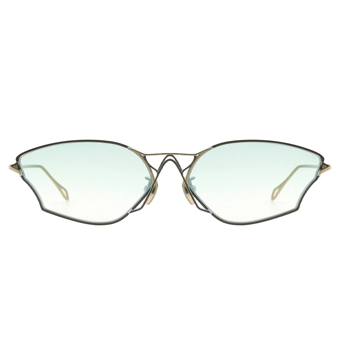 MYTH Greece αστρολογία oval cat eye metallic sunglasses light green lens  cool and sleek with adjustable nose pad mens and womens