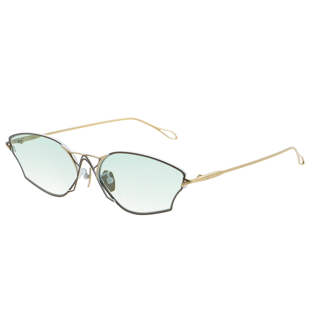 MYTH Greece αστρολογία oval cat eye gold sunglasses light green lens cool and sleek with adjustable nose pad mens and womens