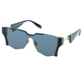 Myth Greece Bespoke one piece futuristic sunglasses bluegrey lens thick frame with adjustable nose pad mens and womens
