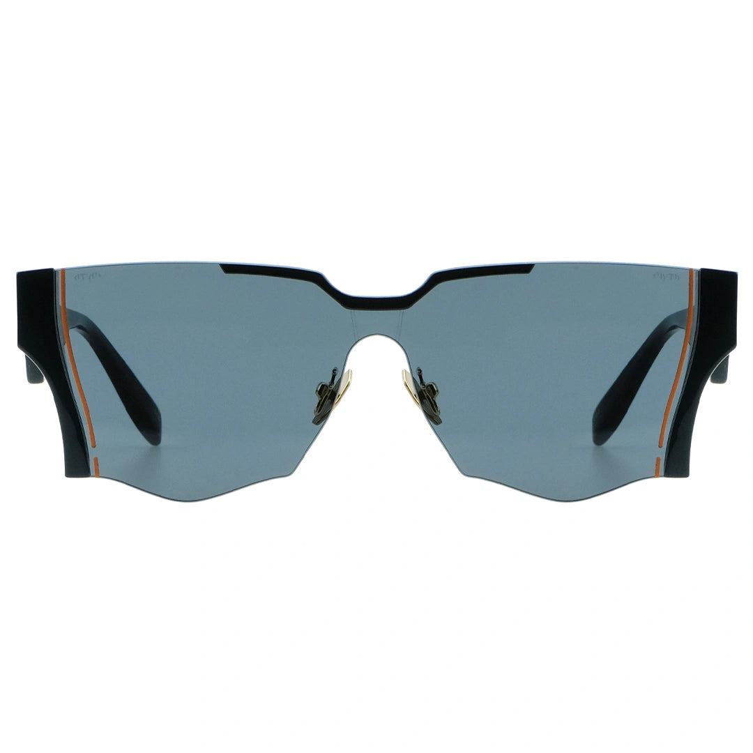 Myth Greece Bespoke one piece futuristic sunglasses bluegrey lens thick frame with adjustable nose pad mens and womens