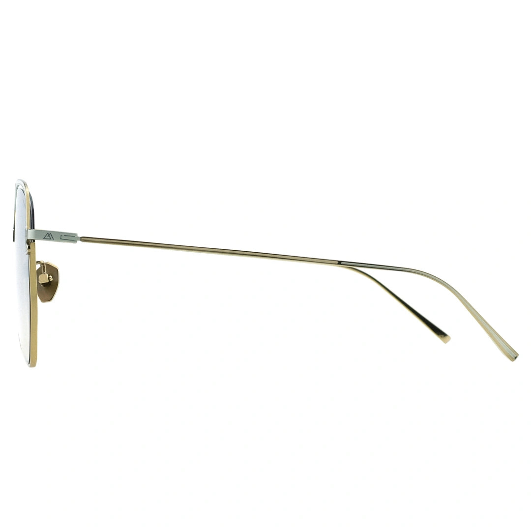 Myth Greece Roman aviator sunglasses light tinted lens thin gold metal frame with adjustable nose pad navigator sunglasses mens and womens