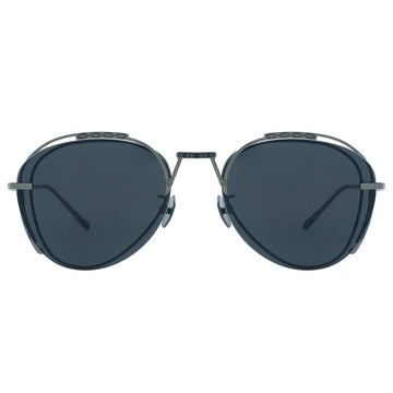 Myth Greece Topos round aviator sunglasses blue grey lens thin metal frame glasses with adjustable nose pad for round face mens and womens