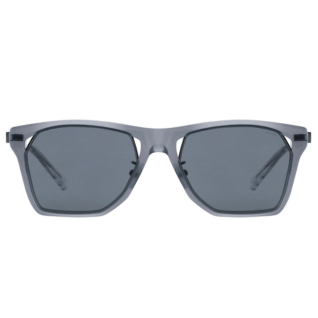 Myth Greece Turquoise square light grey lens sunglasses, futuristic sunglasses mix acetate and metal with adjustable nose pad mens and womens