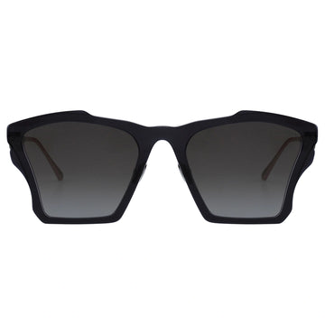 MYTH GREECE SCULP square black sunglasses silver metal frame with adjustable nose pad mens and womens elegant and chic butterfly shape rim