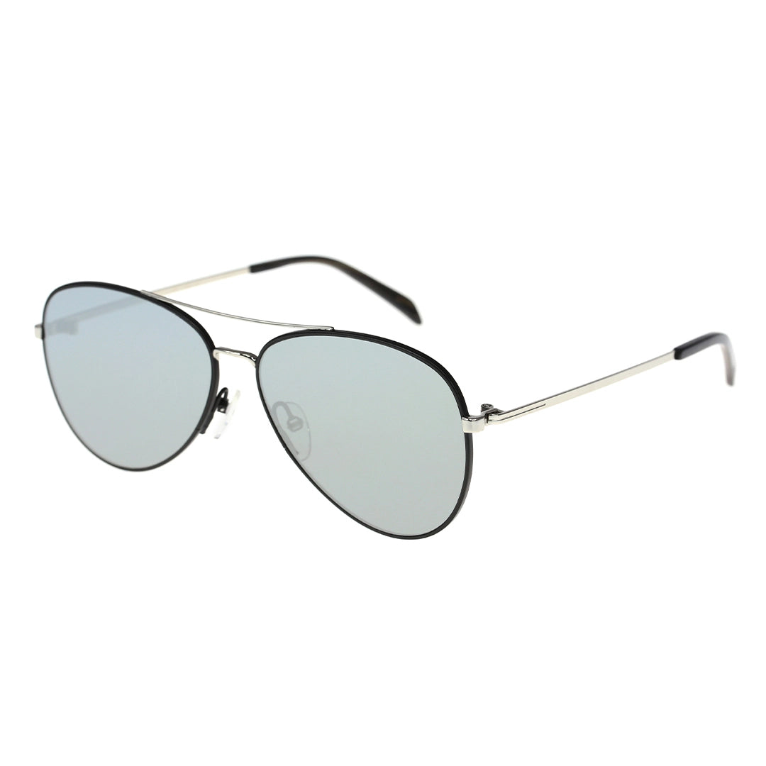 MYTH Greece AVA ZERO retro metallic aviator silver mirror sunglasses, thin metal frame sunglasses for mens and womens in sunglasses 70s
