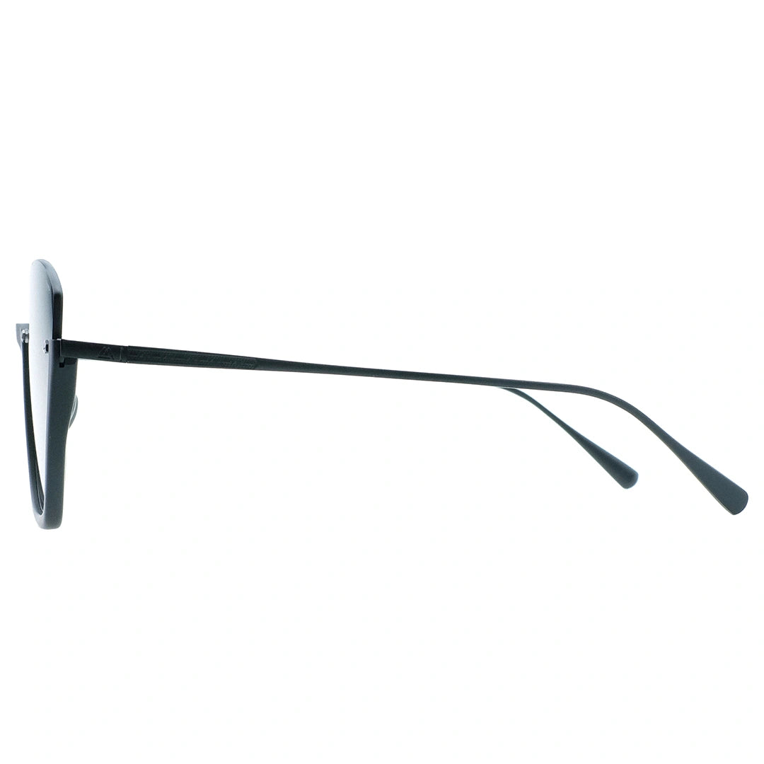 MYTH GREECE Eos square bottom half frame rim sunglasses blue grey lens thin metal frame with adjustable nose pad mens and womens