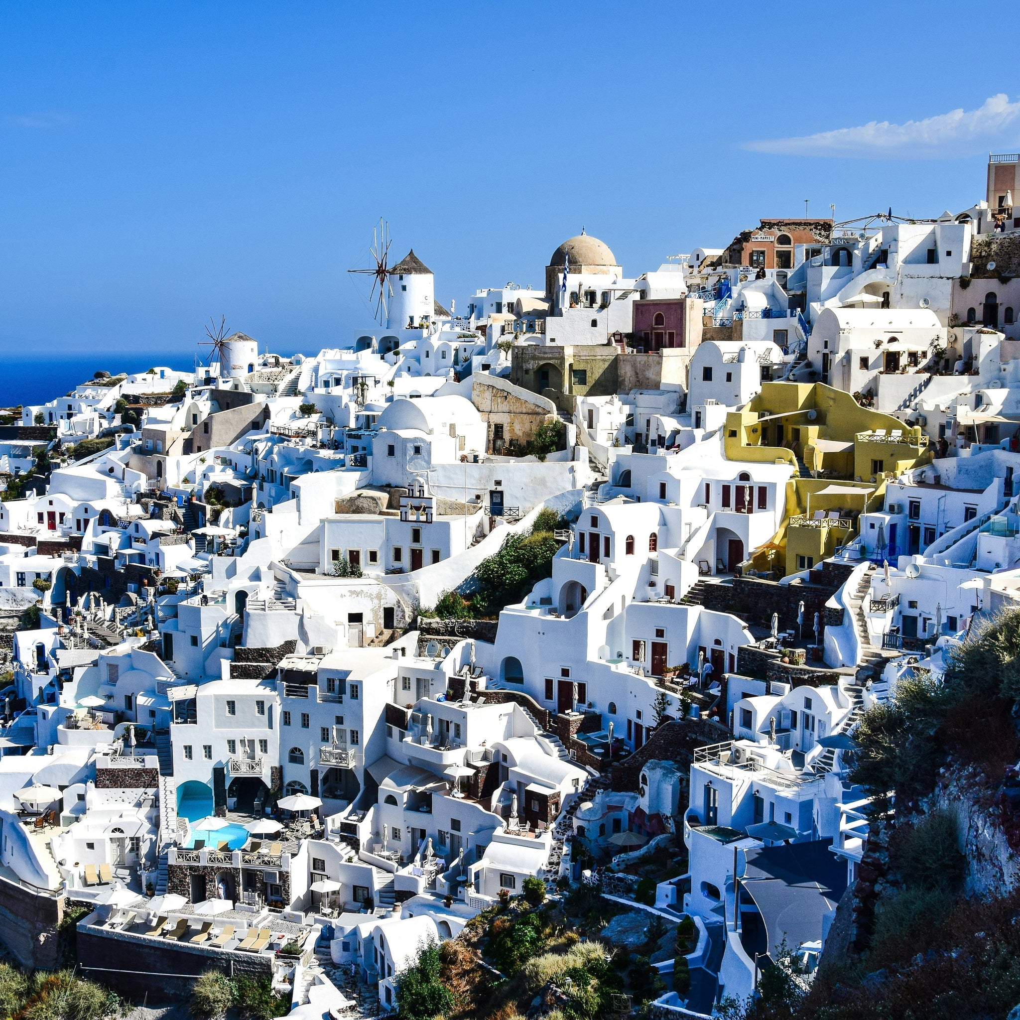 The Sign for You to Visit Santorini, Greece