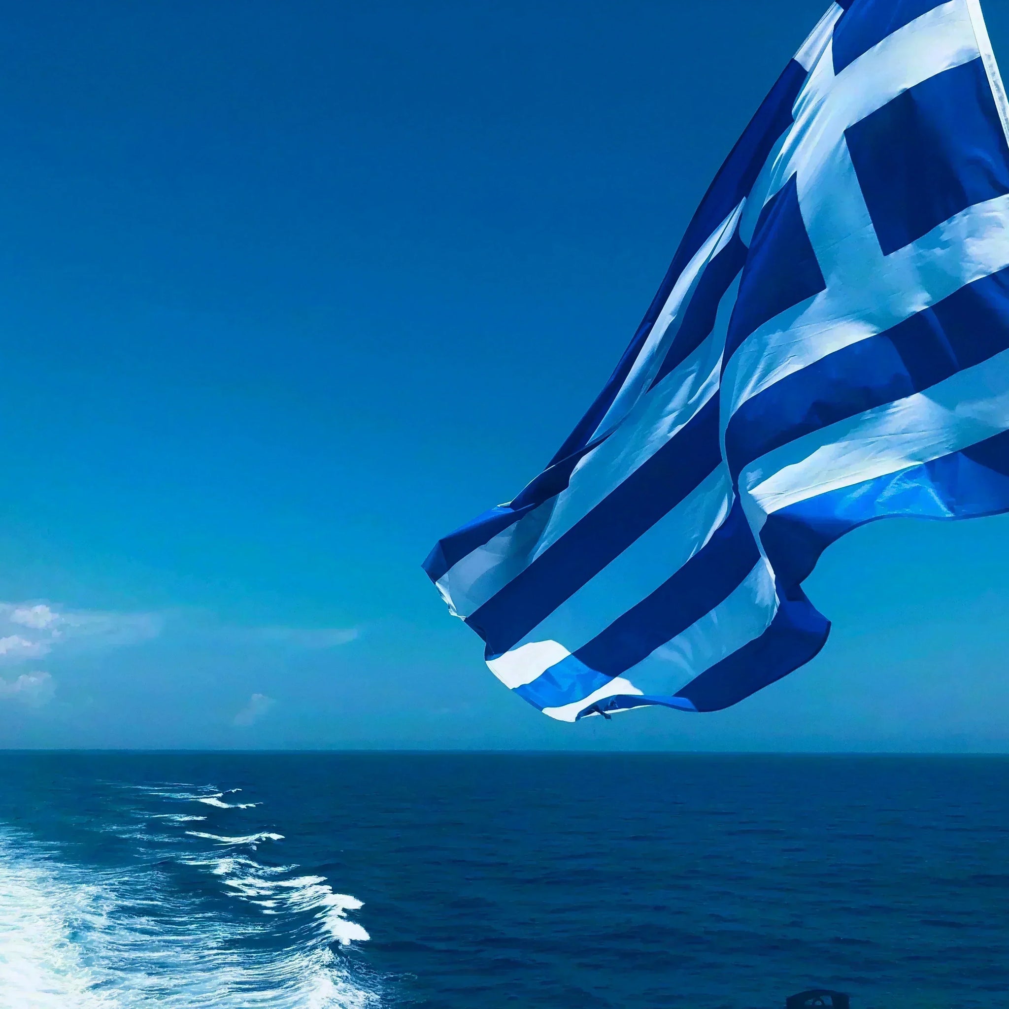 Greece flat in boat for deep sea fishing