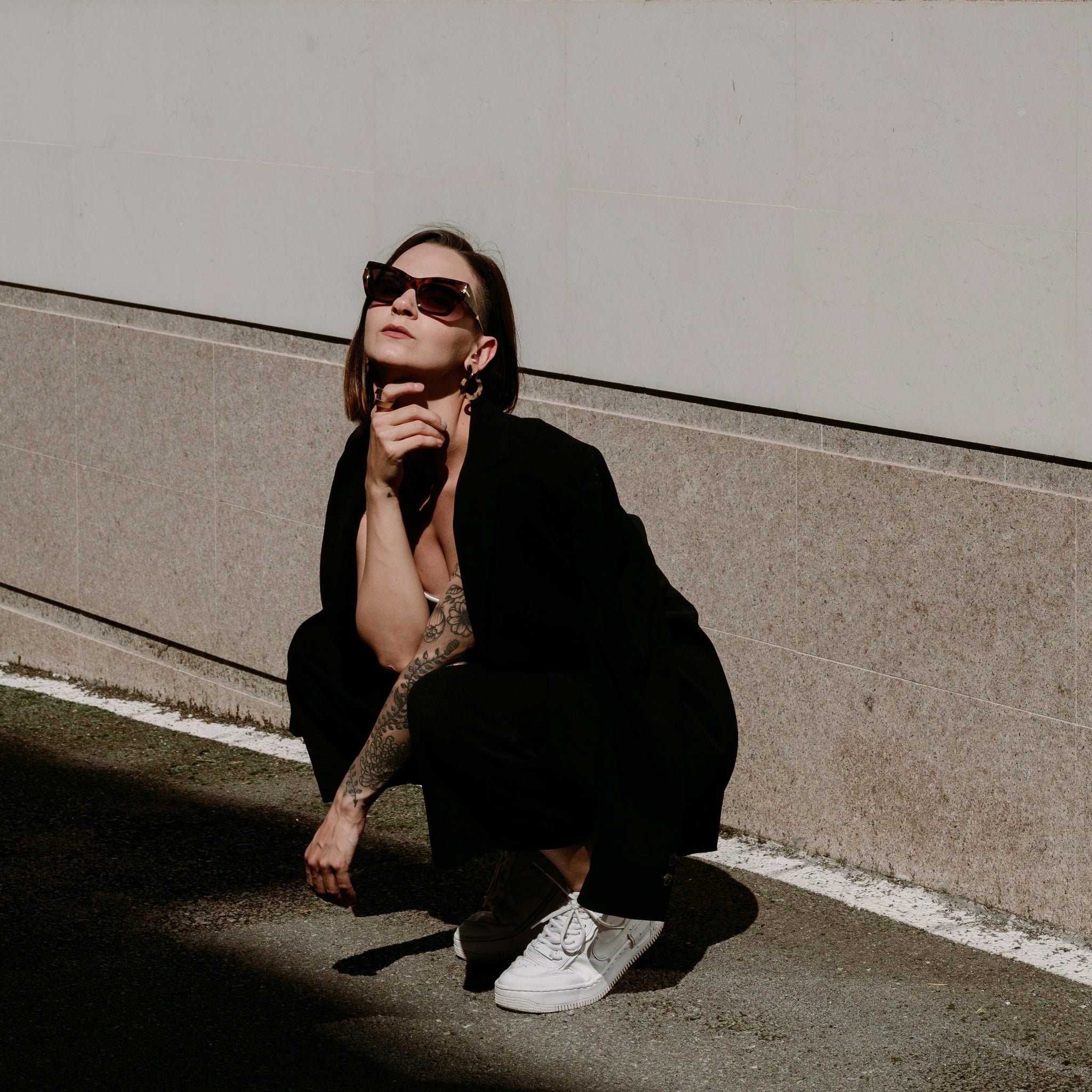 A woman in street-style