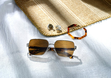 brown sunglasses