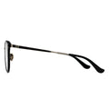 black and silver temple of eyeglasses