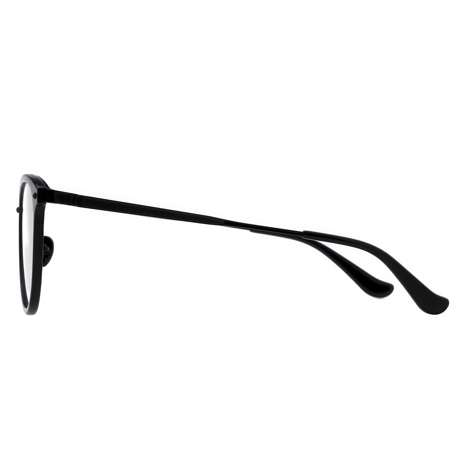 black eyeglasses