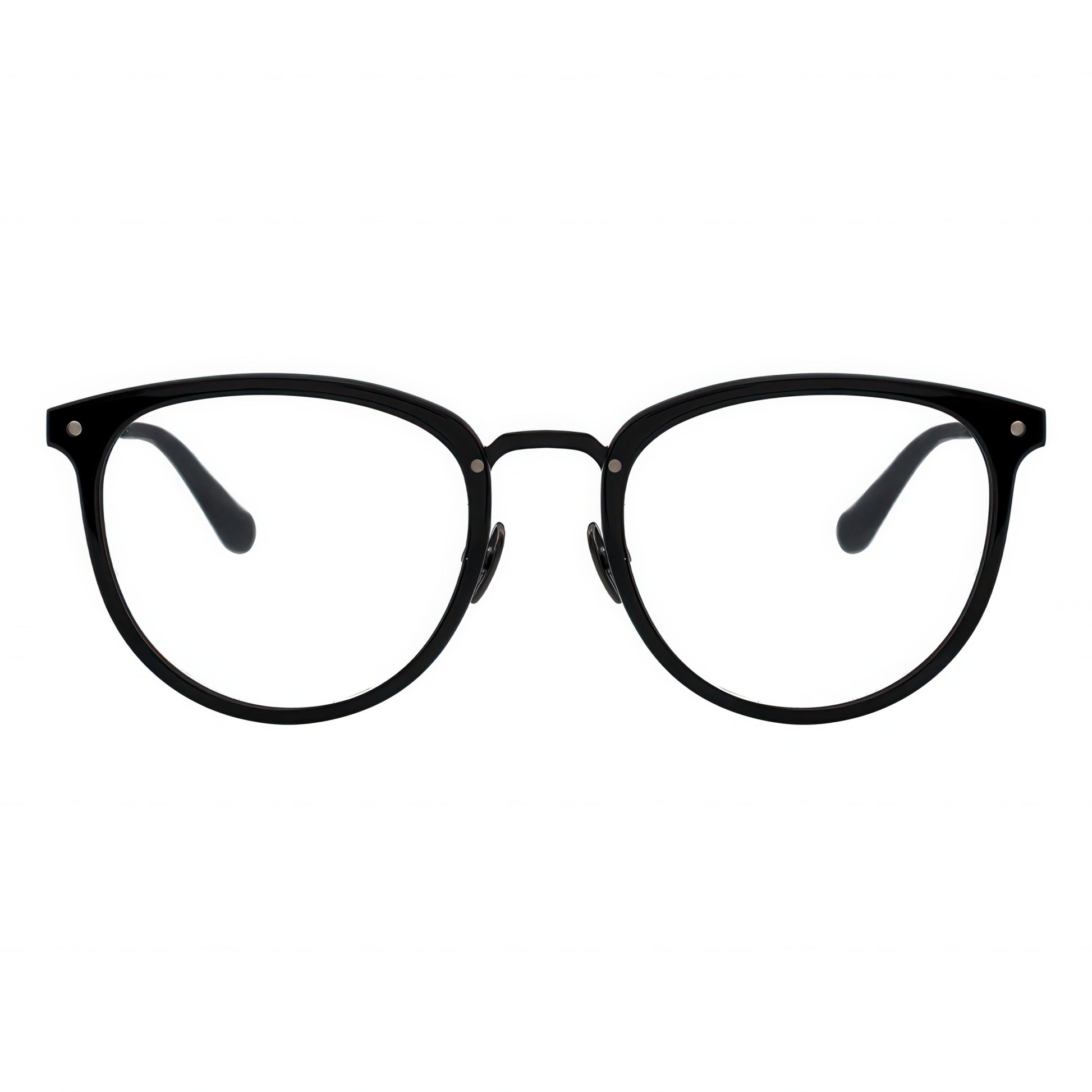 black eyeglasses