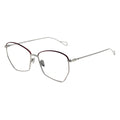 A pair of Browline eyeglasses with a metallic frame