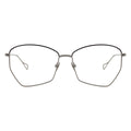 silver geometric eyeglasses