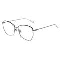 silver geometric eyeglasses