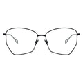 black geometric eyeglasses