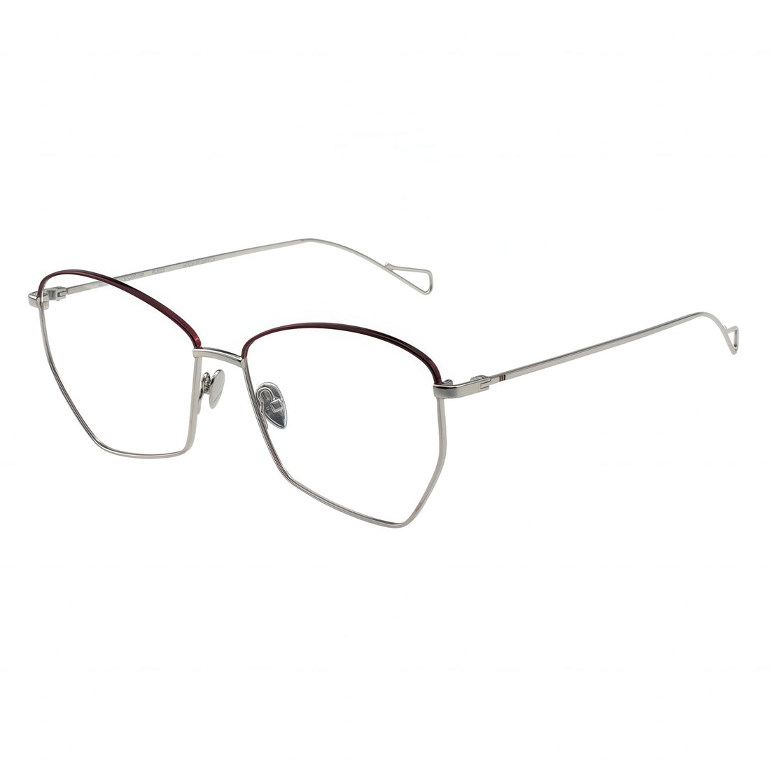 silver geometric eyeglasses