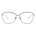 silver geometric eyeglasses